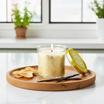 vonný vosk SCHMINKA Vonná sójová svíčka - Hruška s vanilkou