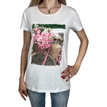 Namso Dámské tričko s krátkým rukávem ROSE Barva: Bílá, Velikost: L