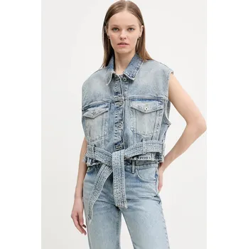 Dámská vesta Džínová vesta Hugo Blue 50537493 modrá 55X, vel. L