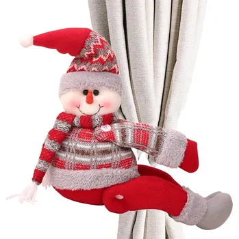Vánoční dekorace Vánoční spona na závěs Sněhulák 34 cm – norský vzor