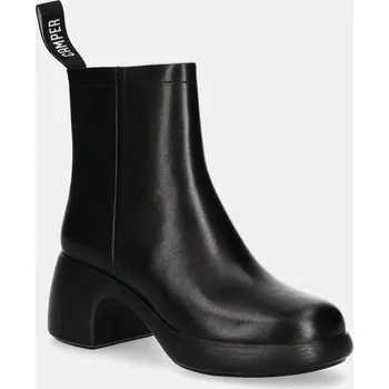 Dámské kozačky Kožené kotníkové boty Camper Thelma II dámské, černá barva, na podpatku, K400784-001 K400784.001 99X, EUR 39