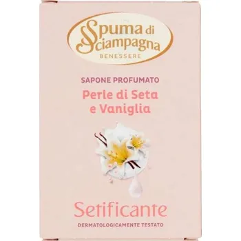 Mýdlo Spuma di Sciampagna Benessere 90g Perle di Seta e Vaniglia - tuhé mýdlo