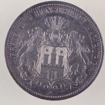 Stříbrná 3 marka 1912 J – Svobodné město Hamburk cca 16,6 g