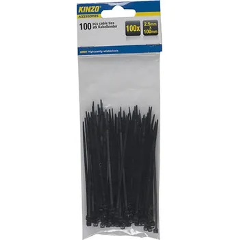 Izolační páska KINZO Stahovací pásky kabelové 100ks 2,5 x 100 mm KINZO