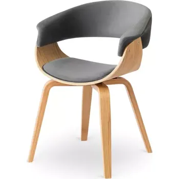 Jídelní židle Jídelní židle Gary - dub/látka welur šedá - SLEVA 3% s kodem radost25