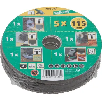 Řezný kotouč Startovací sada pro úhlové brusky, 5-dílná, pr. 115 mm 1663000