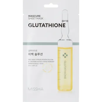 Pleťová kosmetika Pleťová maska zesvětlující pigmentové skvrny - Missha Mascure Whitening Glutathione Sheet mask