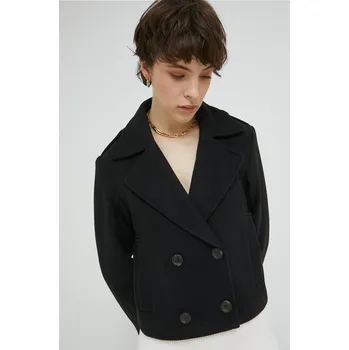 Pánská větrovka Bunda s příměsí vlny Abercrombie & Fitch černá barva, přechodná KI144.2266.900 99X, vel. XL