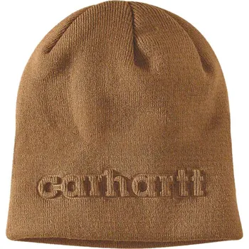 Kšiltovka CARHARTT Knit Embossed beanie carhartt® brown
