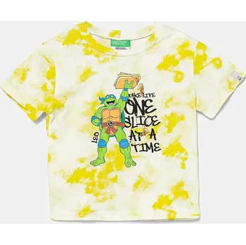 Chlapecké tričko Dětské bavlněné tričko United Colors of Benetton zelená barva, 3ORKG10JD 3ORKG10JD.P.Seasonal 10A, vel. 82