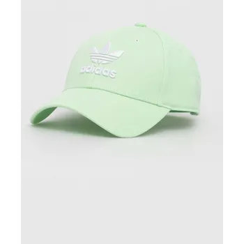Čepice Bavlněná baseballová čepice adidas Originals IW1786 zelená 77X, vel. S