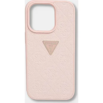 Pouzdro na mobilní telefon Obal na telefon Guess iPhone 16 Pro GUHCP16LPGP4STRP růžová 30X, vel. ONE SIZE