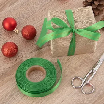 Stuha VELKOOBCHOD ORION, spol. s r.o. ORION STUHA VÁNOČNÍ- ZÁSILKA OD JEŽÍŠKA - ZELENÁ 25 m