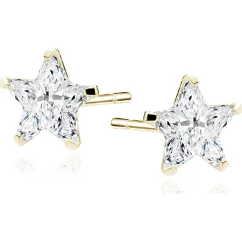 Náušnice Pozlacené náušnice STAR 4 mm Ag 925/1000