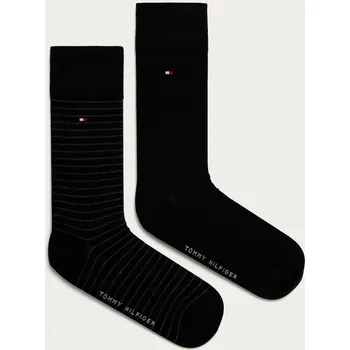 Pánské ponožky Ponožky Tommy Hilfiger 2-pack 100001496.NOS černá 99X, vel. 43/46