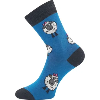 Dámské ponožky Ponožky dámské slabé z merino VLNĚNKA s ionty stříbra Tyrkys modrá 35-38