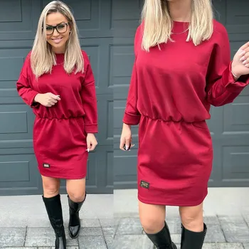 Dámské šaty Máslové šaty MICI Barva: Bordó