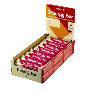 KOMPAVA 3Energy bar 32ks- jahoda-jogurtová poleva 32 x 40 g