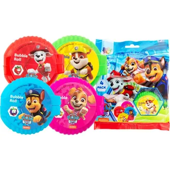 Žvýkačka PawPatrol Paw Patrol Bubble Roll 4 pack - dětské roller žvýkačky 64g