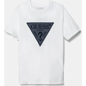 Chlapecké tričko Dětské bavlněné tričko Guess bílá barva, s aplikací, L5RI14 K8HM4 L5RI14.K8HM4.PPYA 00X, vel. 166-175