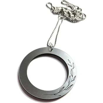 Náhrdelník LEAVES SILVER náhrdelník průměr: 37 mm metalický stříbrný náhrdelník