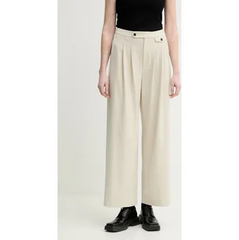 Dámské kalhoty Kalhoty s příměsí vlny Gestuz 10910011 béžová 12X, vel. 36