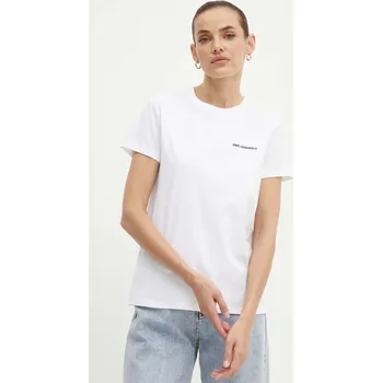 Pánské tričko Bavlněné tričko Karl Lagerfeld 245W1714 bílá 00X, vel. L