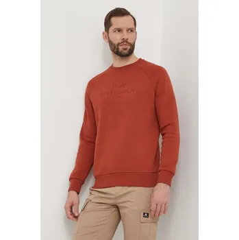 Pánská mikina Mikina Peak Performance pánská, hnědá barva, s aplikací G79593 88X, vel. S