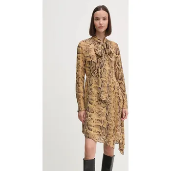 Dámské šaty Šaty Sisley hnědá barva, mini, 4YBMLV065 88X, vel. 40