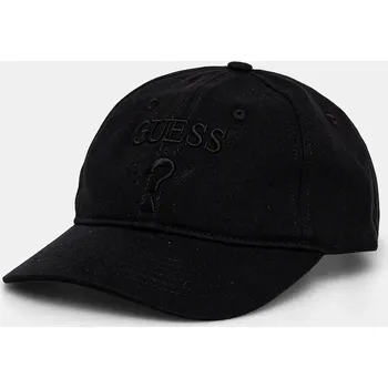 Čepice Bavlněná baseballová čepice Guess EMBROIDERED černá barva, s aplikací, M5RZ11 WO07T M5RZ11.WO07T 99X, vel. ONE SIZE