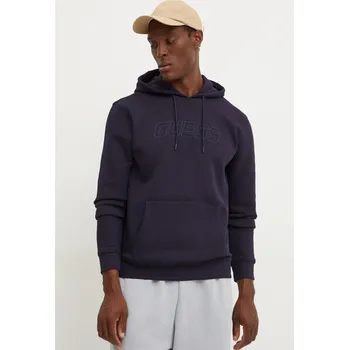 Pánská mikina Mikina Guess ALDWIN pánská, tmavomodrá barva, s kapucí, hladká, Z4YQ12 K9V31 Z4YQ12.K9V31 59X, vel. S