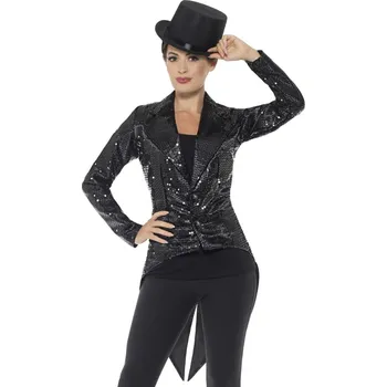Karnevalový kostým SmiffysFlitrované dámské sako - černé Velikost: L 44 - 46