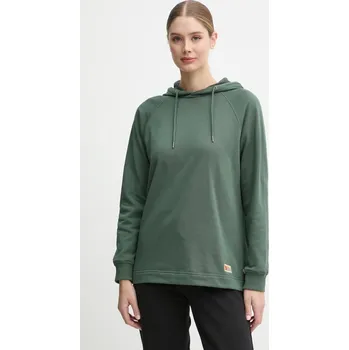 Dámské oblečení Bavlněná mikina Fjallraven Vardag Hoodie W F86987.679 tyrkysová 67X, vel. S