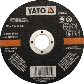 Řezný kotouč Yato Kotouč na kov 125 x 22 x 2,5 mm INOX