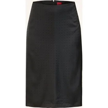 Dámské oblečení Hugo Dámská Saténová Sukně Riluni S Ozdobnými Kamínky, černá, 44