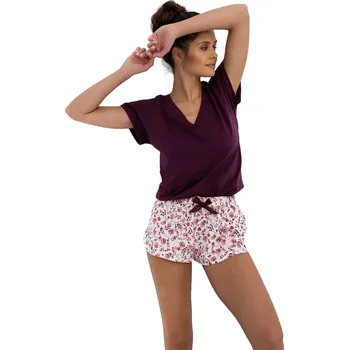 Dámské oblečení Dámské pyžamo SENSIS MARISOL vínová L 0