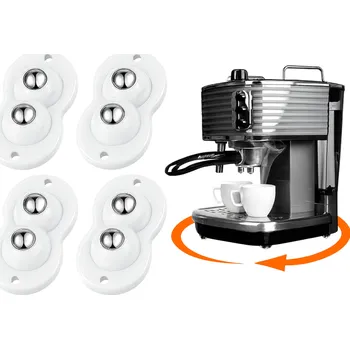 Podložka pod nábytek Interex Sada 4ks samolepicích ložiskových kluzáků pod nábytek ROLLER DUO / Bílá