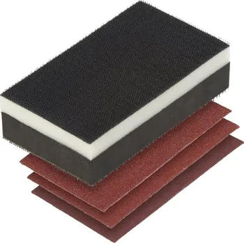 satinační bruska Wolfcraft ručníi brousek 4 TLG 2892000