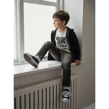 Chlapecké kalhoty Sinsay - Kalhoty s potiskem - šedá - 942EM-90J - 942EM-90J-110