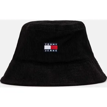 Klobouk Manšestrový klobouk Tommy Jeans AM0AM12639 černá 99X, vel. ONE SIZE