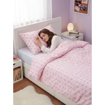 Povlečení Sinsay - Bavlněná souprava povlečení - růžová - 697GE-30X - 697GE-30X-ONE