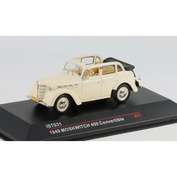 autíčko Moskvič 400 Convertible 1949 1:43 - IST models Moskvič 400 cabrio - kovový model auta