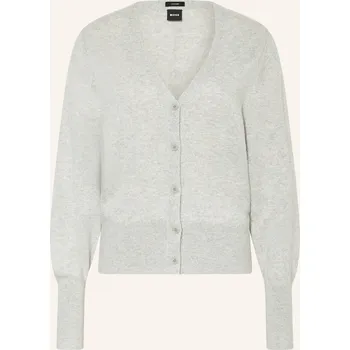 Dámský svetr Boss Dámský Pletený Kardigan Fuvrona Z Kašmíru, světle šedá, 42