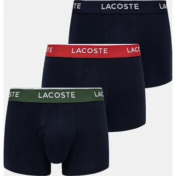 Boxerky Boxerky Lacoste 3-pack pánské, tmavomodrá barva, 5H1297 59A, vel. XXL