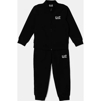 Dětská bavlněná tepláková souprava EA7 Emporio Armani 7B000030.AF10380 černá 99X, vel. 120
