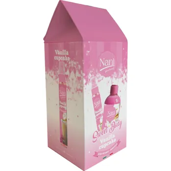 Sprchový gel Dárkový set Vánoce - Vanilla Cupcake Sprchový gel 250ml + Body mist 75ml