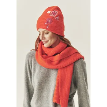 Klobouk Tatuum ORANŽOVÁ ČEPICE S PŘÍMĚSÍ VLNY – OKINI