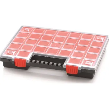 Organizér do auta Kistenberg Plastový organizér 21 červených krabiček NORB 399x303x50 Červený