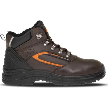 Pracovní obuv OBUV kotník zimní kompozitní tužinka a planžeta, hydrofobní FARMIS S3 WINTER HIGH CI SRC hnědá 38