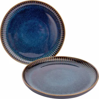 Talíř Altom Sada 2 dezertních talířů Reactive Stripes 20,5 cm, modrá